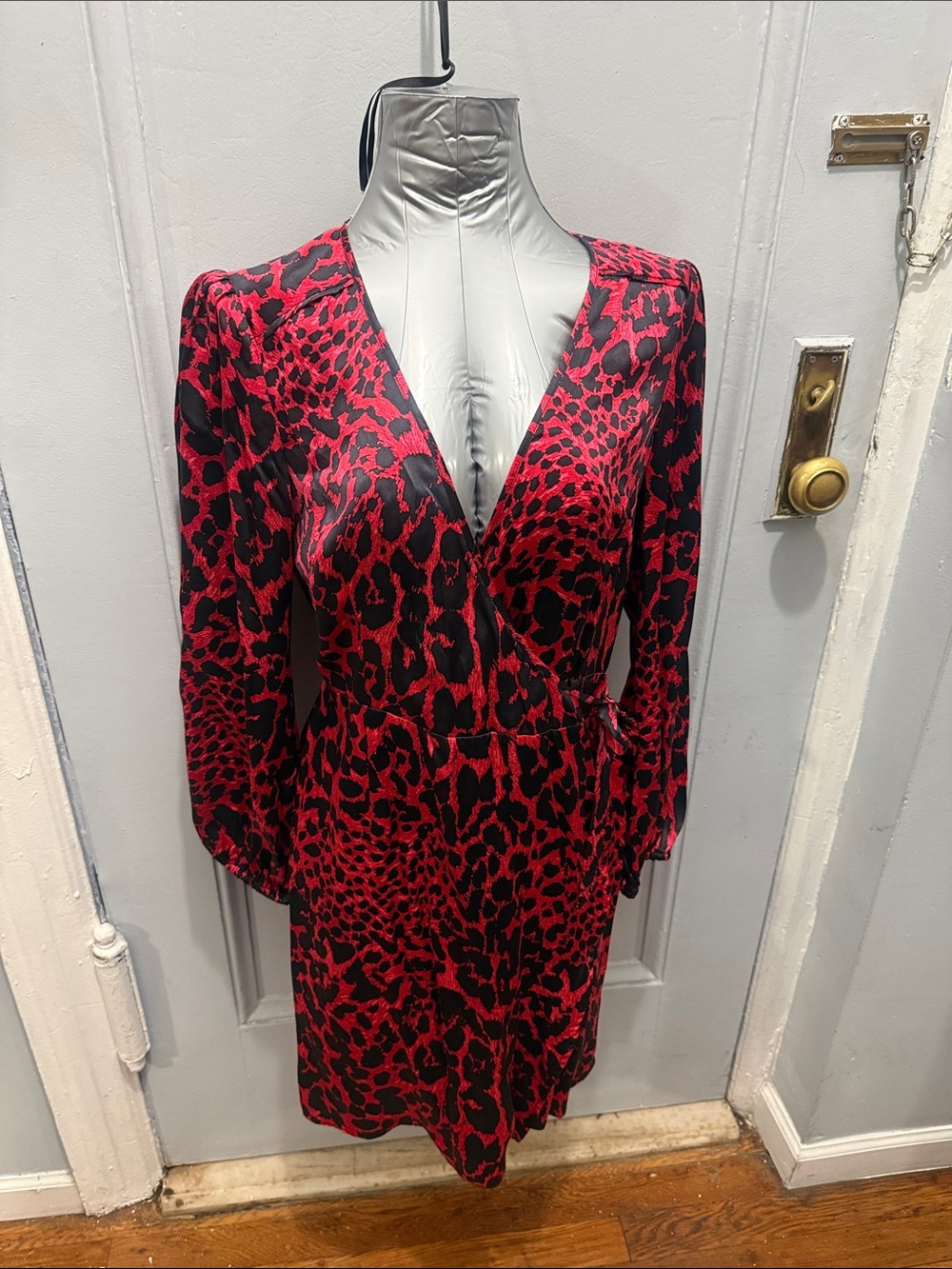 Alice & Trixie Red and Black Leopard Wrap Dress